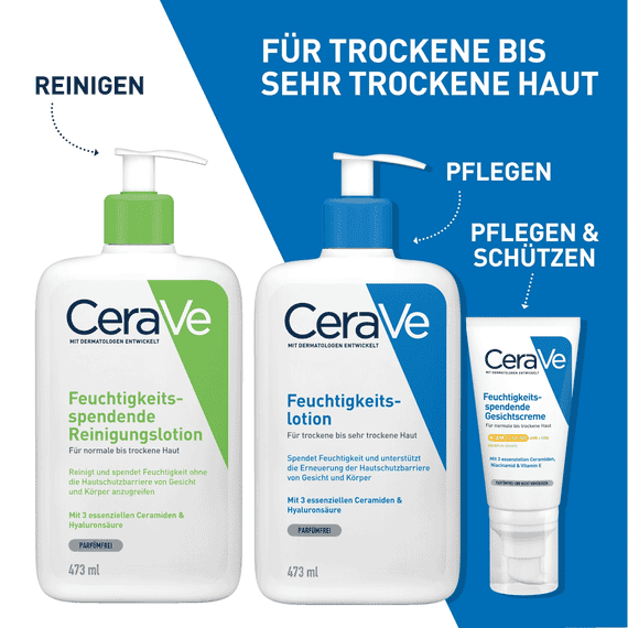 Feuchtigkeitslotion für trockene Gesichts- und Körperhaut