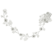 Peigne avec perles et strass
