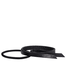 Leather Band Short Narrow Black