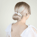 Hairpins With Ceramic Flowers & Pearls - Gold
