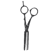 Mythos Offset Black Wave thinning scissors 5.75 