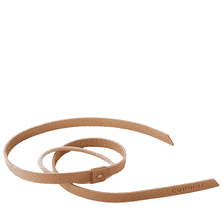 Leather Band Short Narrow Camel