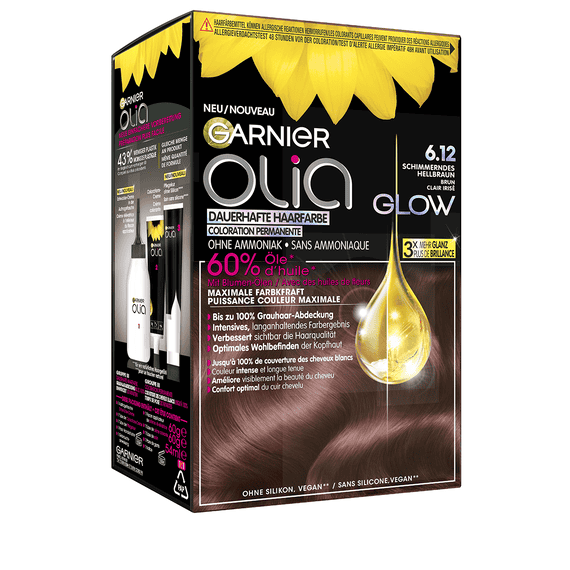 Glow Dauerhafte Haarfarbe 6.12 Schimmerndes Hellbraun