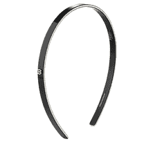 Cellulose Acetate Headband Black/White Small