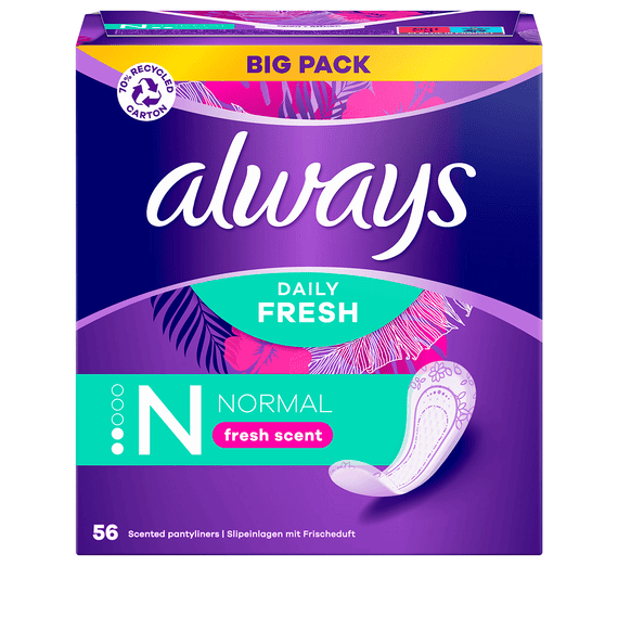 Protège-Slips Normal Fresh Scent Big Pack - 56 Pcs.