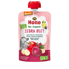 Zebra Barbabietola Pouch - Mela e Banana con Barbabietola Rossa