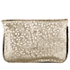 Cosmetic Bag - beige metallic leo print