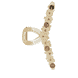 Hair Clip With Small Flowers & Rhinestones