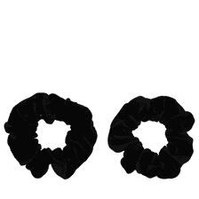 Scrunchies aus recyceltem Material - Schwarz