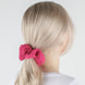 Cerchietto e Scrunchie in Maglia - verde e fucsia