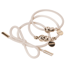 Hair Tie Metal Details 3-pack Cream