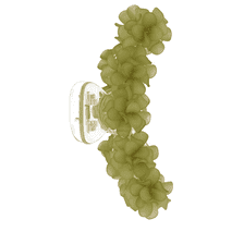 Hair Clip With Flowers – Light Green