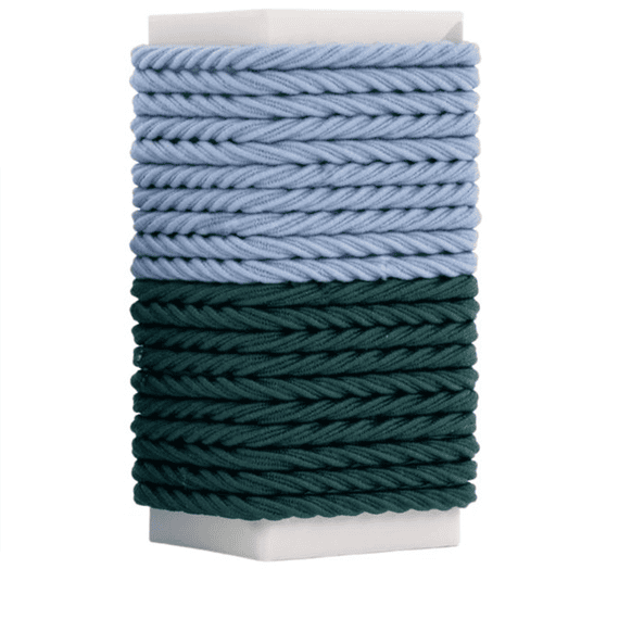 Mini elastici per capelli (20 pezzi - Verde e Blu - confezione mista)