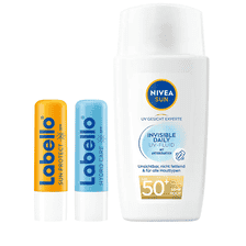 Gesicht & Lippen Sonnenschutz Routine