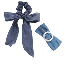 Frenchclip E Scrunchie In Denim