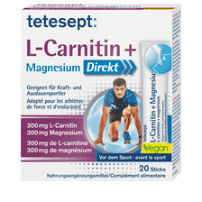 L-Carnitine + Magnésium – 20 Bâtonnets