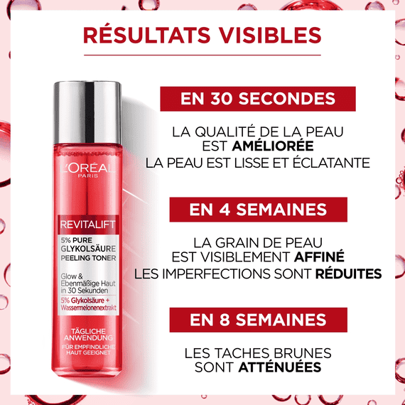 Tonique exfoliant à 5% d'acide glycolique pur