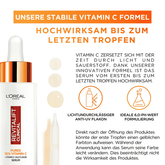 Clinical 12% pures Vitamin C Serum (+ Vitamin E + Salicylsäure)