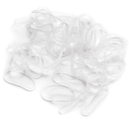 Midi hair elastics silicone transparent, 60 pieces