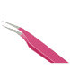 Pink curved HD tweezers