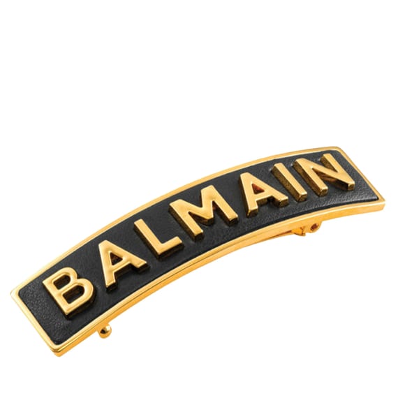 Gold Plated Barrette Medium Logo