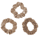 Velvet, corduroy and glitter scrunchie, beige combo
