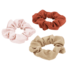 Scrunchies in terracotta, rosa e cognac, Triopack