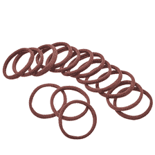Mini Élastiques À Cheveux Sans Couture, Ø 3.5 cm, 15 pcs. - Marron