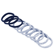 Elastici per capelli super morbidi, stampati e in tinta unita, di forma stabile, 5 cm di diametro, 10 pezzi
