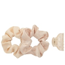 Pince À Cheveux Avec Strass & Scrunchie - Beige