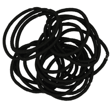 Haargummi aus recyeltem Polyester - Schwarz