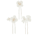 Hairpins With Ceramic Blossoms