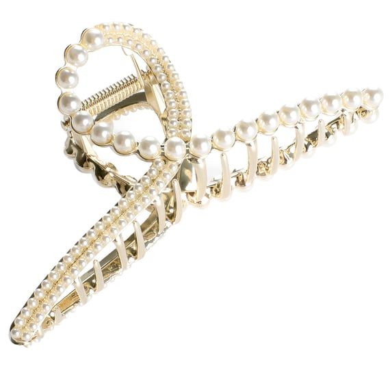 Clip In Metallo Con Perline - oro