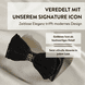Patentspange Schleife Schwarz