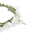 Coroncina floreale con fiocco per bambini, bianca