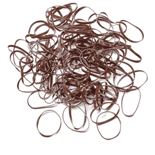 Rasta Elastici Per Capelli, Ø 20 mm, 120 pz. - Marrone
