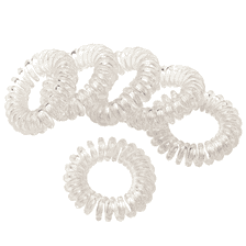 Élastiques À Cheveux Spirales Ø 3 cm, 6 pcs. - Transparents