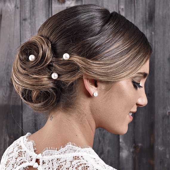 Curlies, weisse Perlen, 1.2 cm, 6 Stk.
