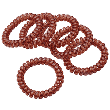 Élastiques À Cheveux Spirale, Ø 5cm, 6 pcs. - Havane/Tortoise