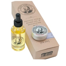 Private Stock Beard Oil & Moustache Wax Gift Set