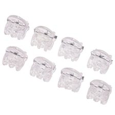 Pince, plastique transparent, 8 pièces.