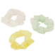 Transparent scrunchie with twisted elastic, 7 cm diameter, 3 pieces