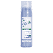 Dry shampoo with organic flax fibres