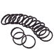 Mini-élastiques à cheveux sans couture, 3,5 cm de diamètre, noirs, par 15