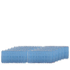 Professional hair rollers light blue 28 mm (12 pcs)