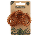 Eco-Line Spiral Hair Tie, Brown, 4 Pieces