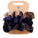 Scrunchie Yoga velvet, 3 pcs, anthracite, navy, black