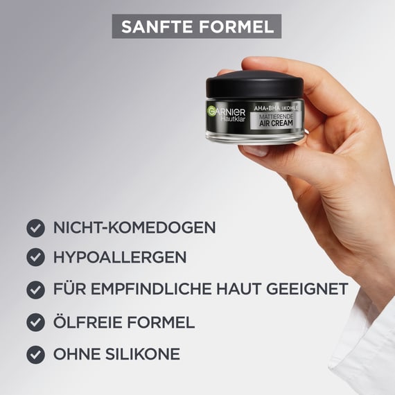 Gesichtscreme 3in1 Mattierende Air Cream AHA+BHA