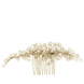 Blossoms and pearls hair comb for a vintage bridal hairstyle