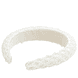 Cerchietto di perle, 3 cm, bianco sporco